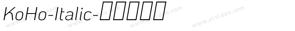 KoHo-Italic字体转换