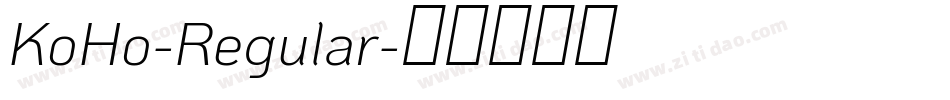 KoHo-Regular字体转换