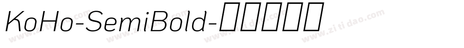 KoHo-SemiBold字体转换