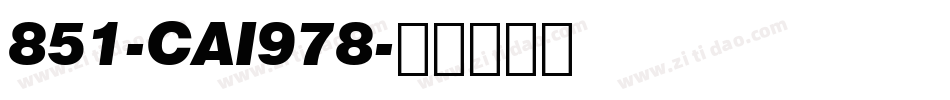 851-CAI978字体转换