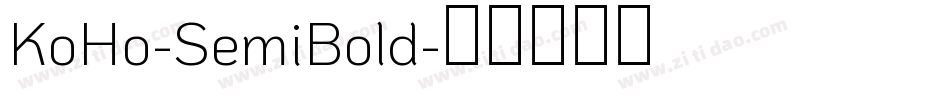 KoHo-SemiBold字体转换