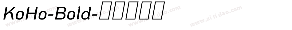 KoHo-Bold字体转换