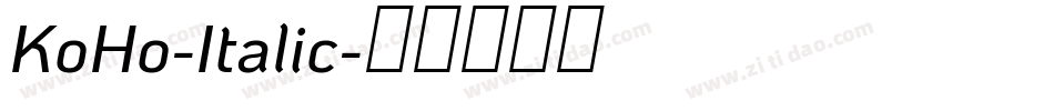 KoHo-Italic字体转换