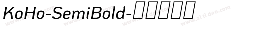 KoHo-SemiBold字体转换