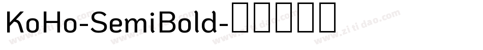 KoHo-SemiBold字体转换