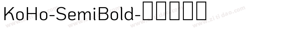 KoHo-SemiBold字体转换