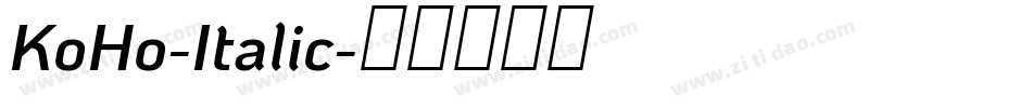 KoHo-Italic字体转换