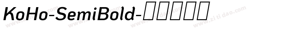 KoHo-SemiBold字体转换