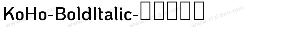 KoHo-BoldItalic字体转换