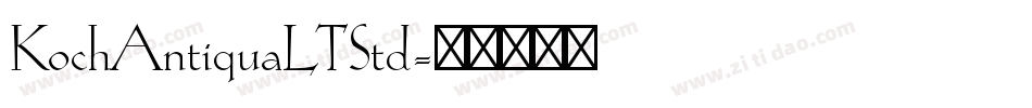 KochAntiquaLTStd字体转换
