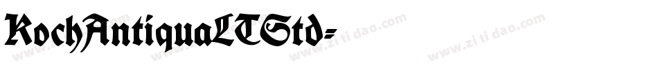 KochAntiquaLTStd字体转换