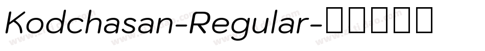Kodchasan-Regular字体转换