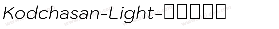Kodchasan-Light字体转换