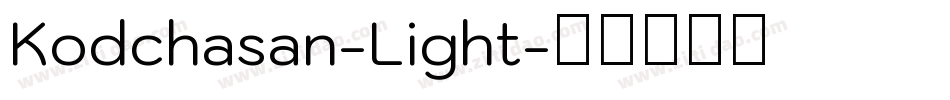 Kodchasan-Light字体转换