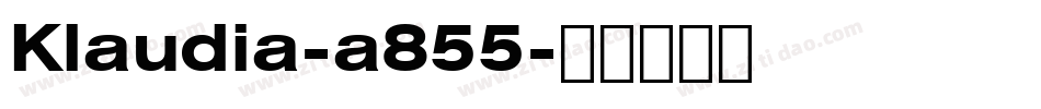 Klaudia-a855字体转换