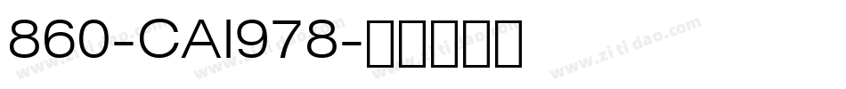 860-CAI978字体转换