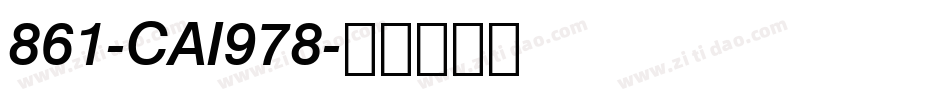 861-CAI978字体转换