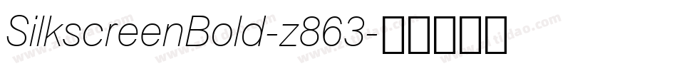 SilkscreenBold-z863字体转换