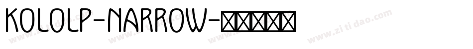 KoloLP-Narrow字体转换
