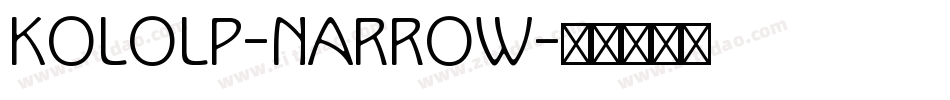 KoloLP-Narrow字体转换