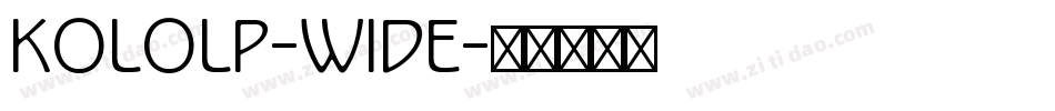 KoloLP-Wide字体转换
