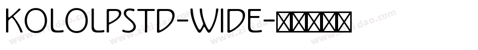 KoloLPStd-Wide字体转换