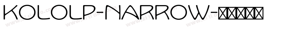 KoloLP-Narrow字体转换