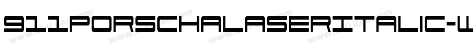 911PorschaLaserItalic-WERG字体转换