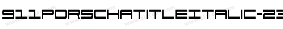 911PorschaTitleItalic-Z3YB字体转换