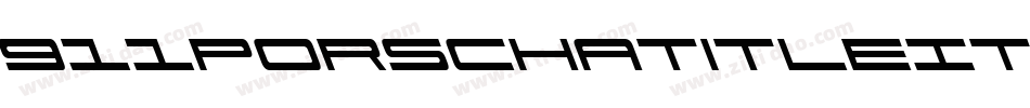 911PorschaTitleItalic-Z3YB字体转换