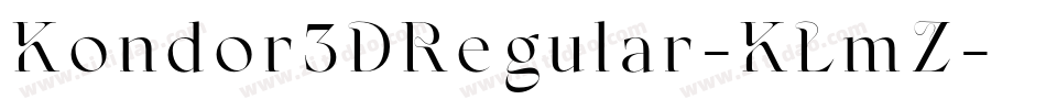 Kondor3DRegular-KLmZ字体转换