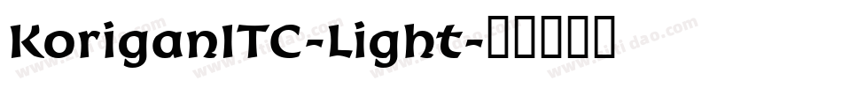 KoriganITC-Light字体转换