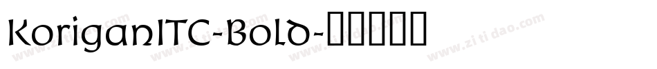 KoriganITC-Bold字体转换