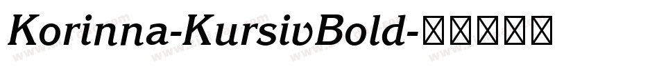 Korinna-KursivBold字体转换