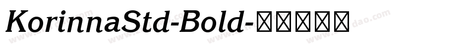 KorinnaStd-Bold字体转换