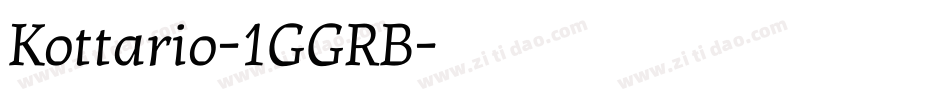 Kottario-1GGRB字体转换