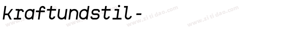 kraftundstil字体转换