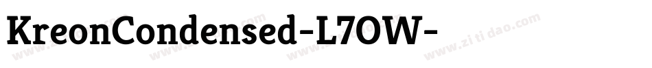 KreonCondensed-L7OW字体转换