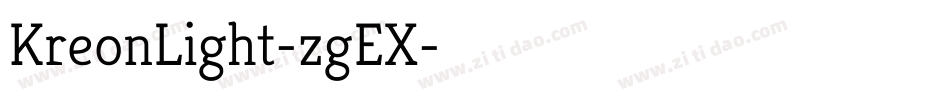 KreonLight-zgEX字体转换