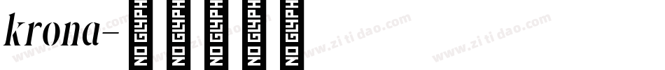 krona字体转换