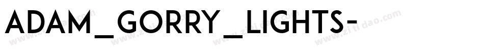 adam_gorry_lights字体转换