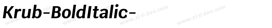 Krub-BoldItalic字体转换