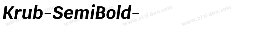 Krub-SemiBold字体转换