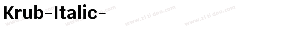 Krub-Italic字体转换