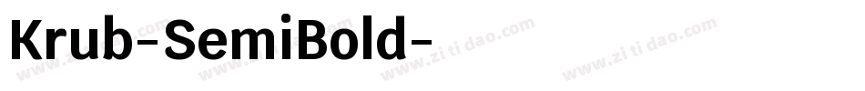 Krub-SemiBold字体转换