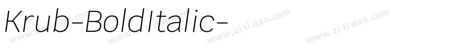 Krub-BoldItalic字体转换