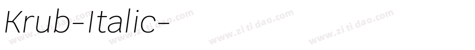 Krub-Italic字体转换