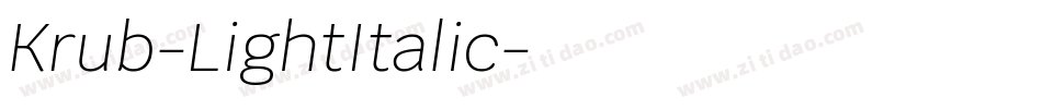 Krub-LightItalic字体转换