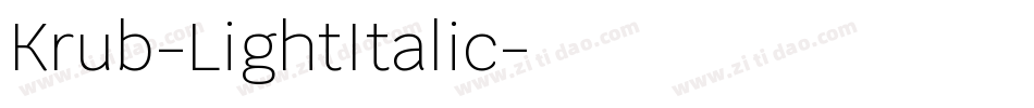 Krub-LightItalic字体转换