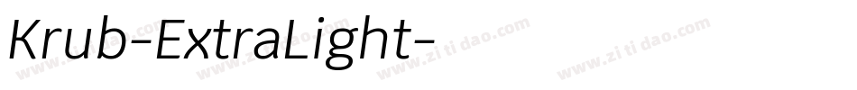 Krub-ExtraLight字体转换